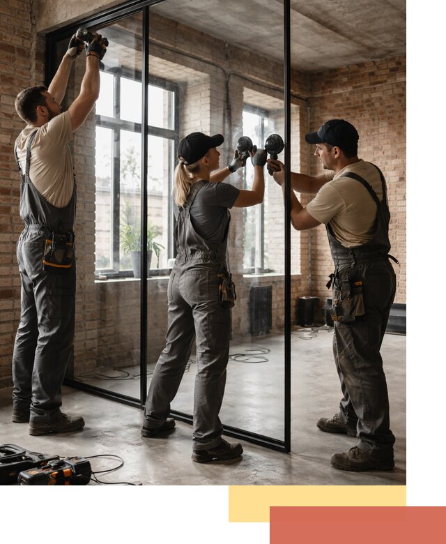 Стеклянные перегородки лофт — изготовление и монтаж в Торжке