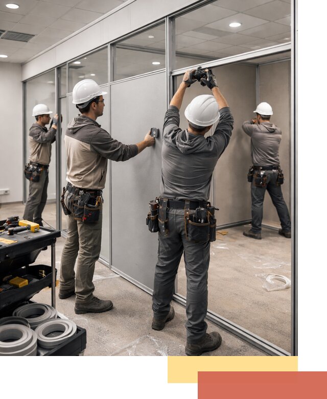 Мобильные офисные перегородки под ключ в Торжке