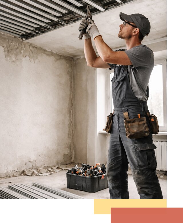 Демонтаж реечного потолка в Торжке быстро и аккуратно