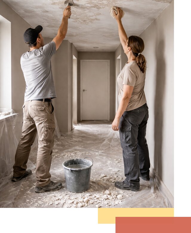 Удаление побелки с потолка в Торжке — быстро и аккуратно