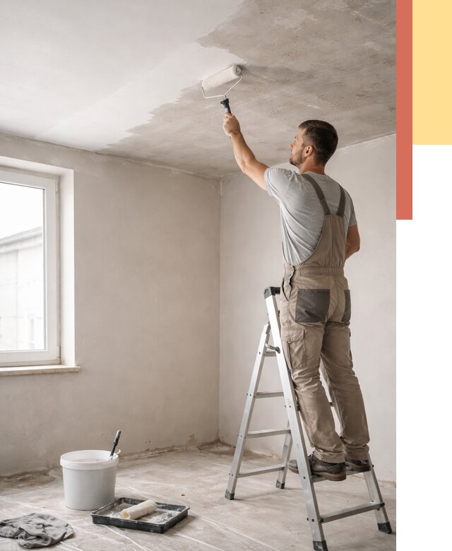 Грунтовка потолка в Торжке от 2556 руб. — быстро и недорого | ОТДЕЛОЧНИК-Трж