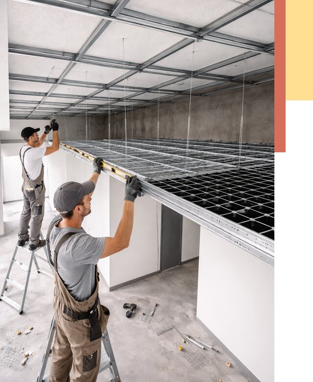 Монтаж потолка грильято в Торжке от 460 руб./м² — быстрая сборка под ключ | ОТДЕЛОЧНИК-Трж