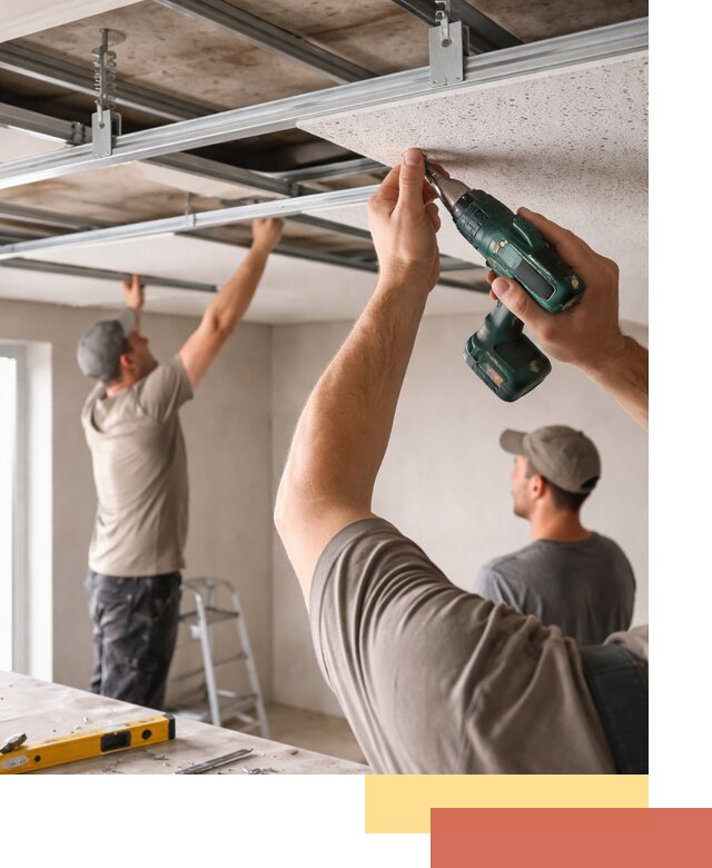 Монтаж акустического потолка в Торжке под ключ