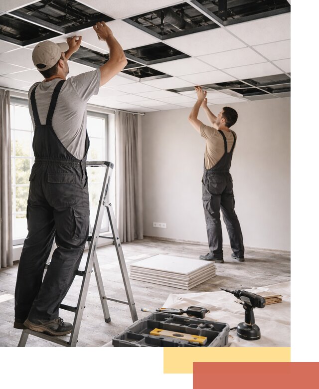 Замена плит подвесного потолка в Торжке быстро и качественно