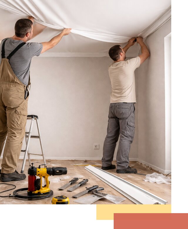 Монтаж ПВХ натяжного потолка в Торжке качественно и быстро