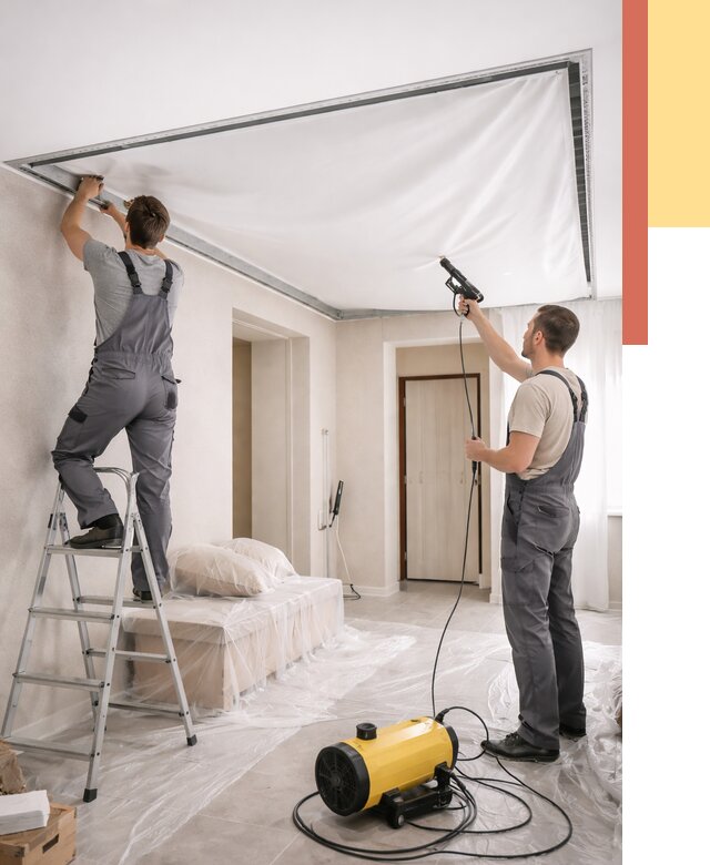 Монтаж натяжного потолка в прихожей в Торжке от 2709 руб. под ключ | ОТДЕЛОЧНИК-Трж