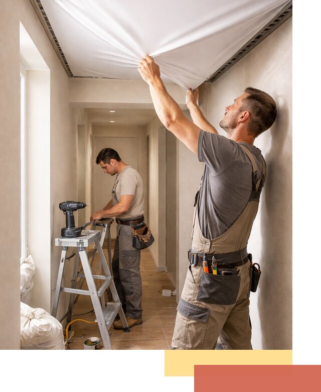 Монтаж натяжного потолка в прихожей в Торжке