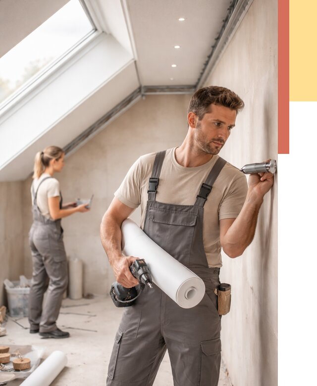 Монтаж натяжного потолка на мансарде в Торжке от 3578 руб. | ОТДЕЛОЧНИК-Трж