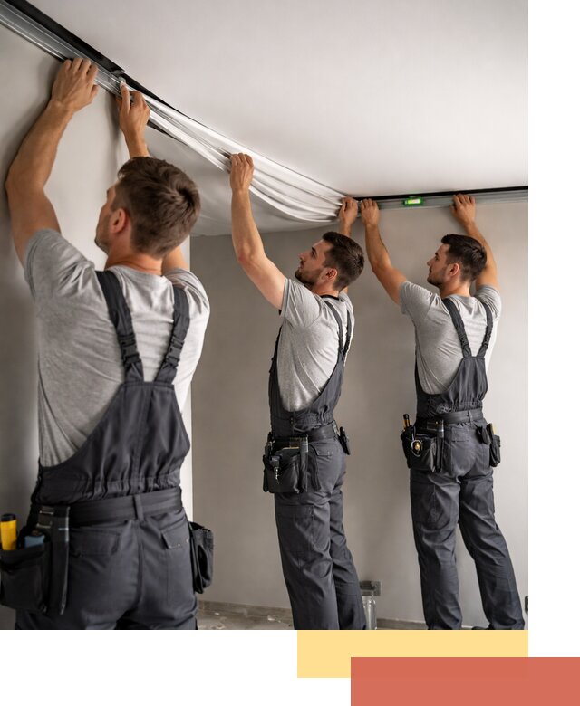 Теневые натяжные потолки в Торжке: монтаж и отделка быстро и качественно