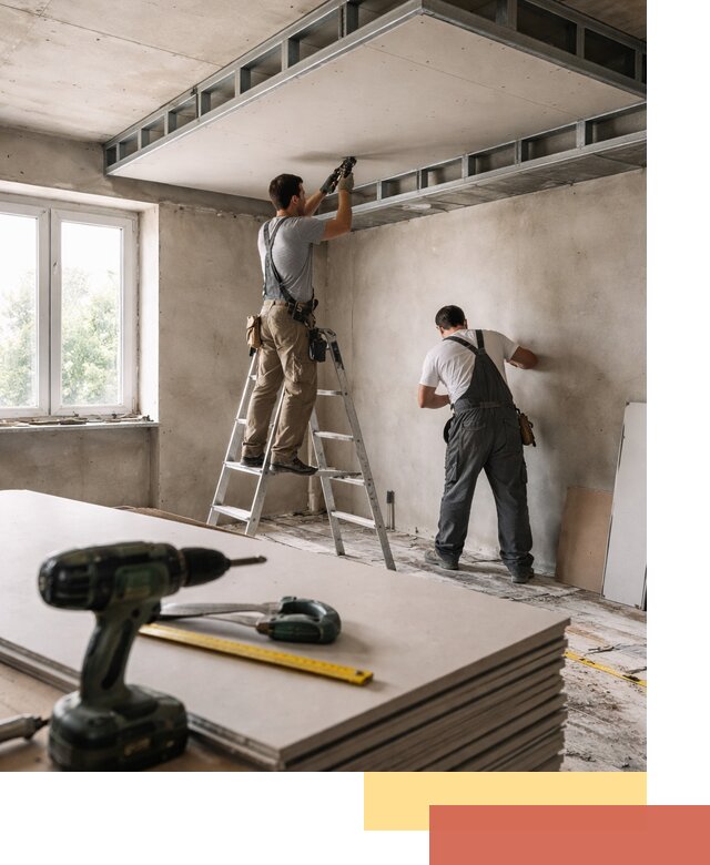 Двухуровневый потолок из гипсокартона в Торжке