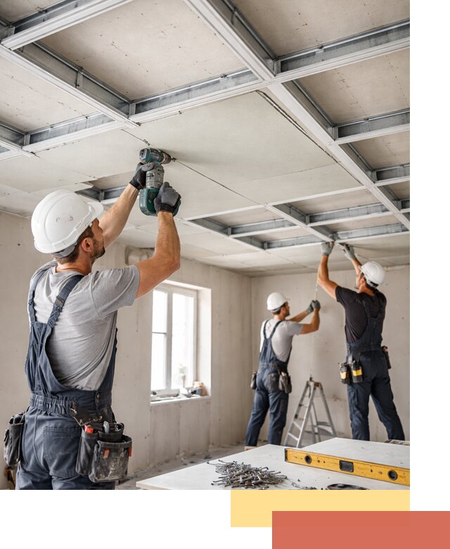 Кессонный потолок из гипсокартона под ключ в Торжке