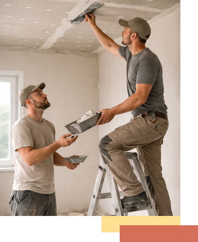 Шпаклевка потолка из гипсокартона в Торжке качественно и быстро