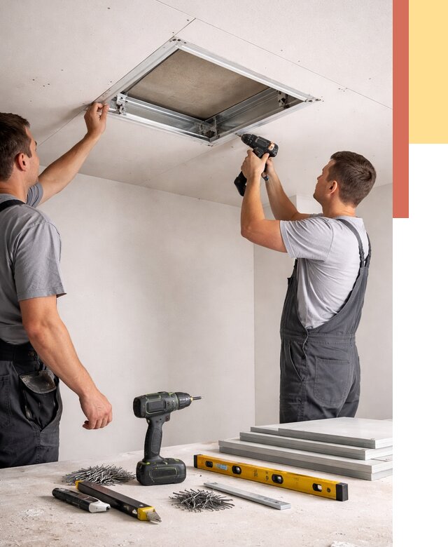 Установка люка в потолок ГКЛ в Торжке от 2556 руб. под ключ | ОТДЕЛОЧНИК-Трж