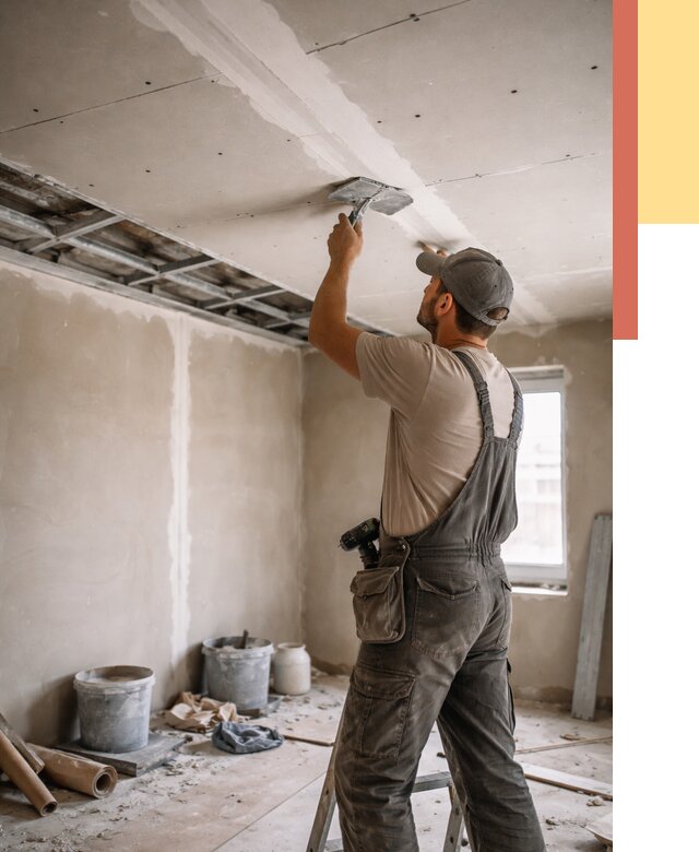 Ремонт потолка из гипсокартона в Торжке от 665 руб./м² — быстро и недорого | ОТДЕЛОЧНИК-Трж