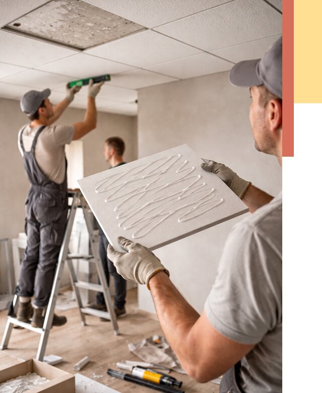 Монтаж потолочной плитки в Торжке от 4601 руб. — быстро и недорого | ОТДЕЛОЧНИК-Трж