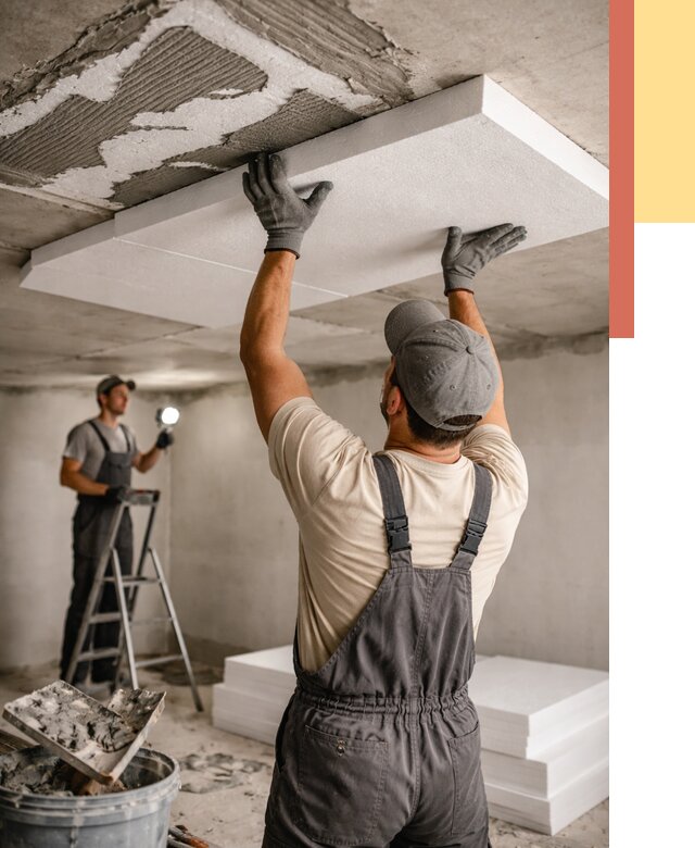 Утепление потолка пенопластом в Торжке от 4601 руб/м2 — недорого и быстро | ОТДЕЛОЧНИК-Трж